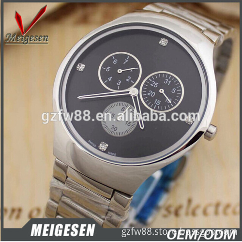 three eyes alloy material and inlaid diamonds fashion unisex watches